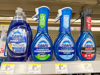 dawn dish sprays on walgreens shelf