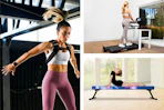 3 lifestyle images of exercise equipment