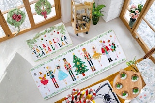 Nutcracker Kitchen Rug Set B0CGDMGL25