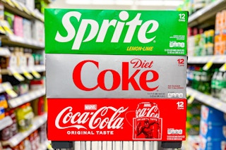 12-packs of coke, sprite, and diet coke in walgreens