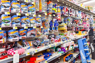 area shot of toy section at dollar general