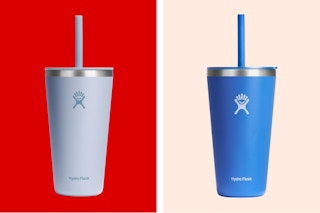 hydro flask tumblers on a grid