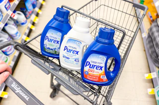 purex laundry detergents sitting shopping cart sponsored