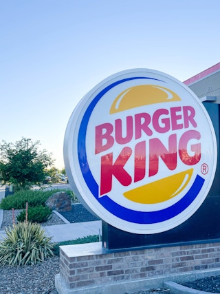 large outside burger king sign