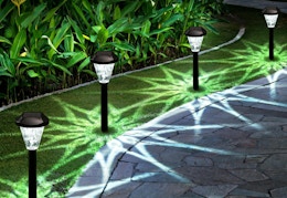 Outdoor Solar Pathway Lights 8-Pack, Now $10.34 on Amazon card image