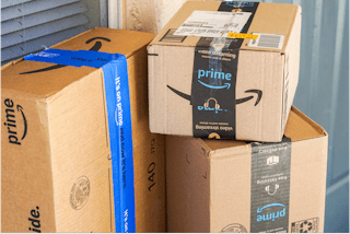 amazon boxes outside a home