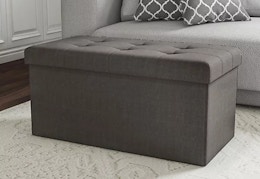 Foldable Storage Bench Ottoman, Only $33 Shipped at QVC card image
