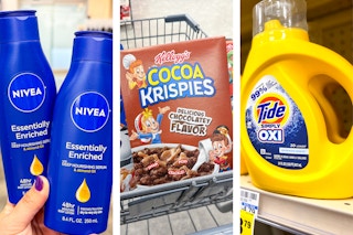 collage with nivea, kellogg's, and tide simply