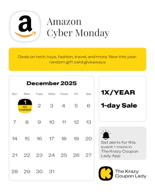 Amazon Cyber Monday sale Dates 2025