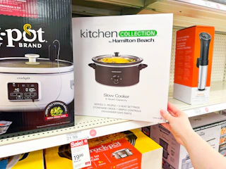 hamilton beach slow cooker sitting on a target shelf