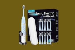 Sonic Electric Toothbrush Set, Just $9.49 on Amazon (Reg. $19) card image