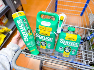 3 Spruce weed killer products in Walmart shopping cart