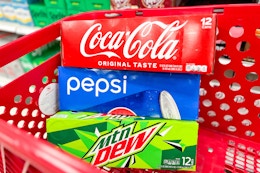 Soda 12-Packs From $3.43 — Stack Coupons at Target This Week card image
