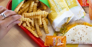 chicken tacos from Del Taco