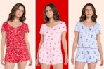 Valnetines Day Women's Pajama Sets in 3 different festive patterns