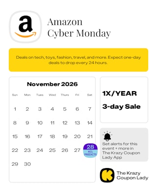 Amazon cyber monday 2026 predicted
