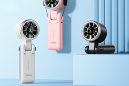 Portable Handheld Turbo Fan, Now $9.49 After 50% Off Amazon Promo Code card image