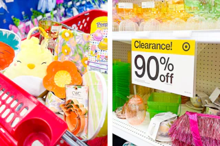 target easter clearance items 90% off sign