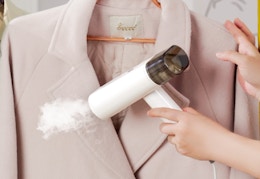 Score a $13.99 Portable Clothing Steamer on Amazon card image