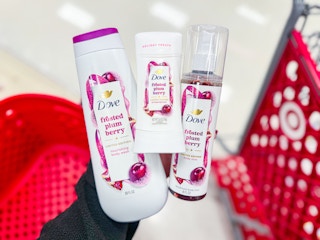 hand holding 3 dove holiday treats at target