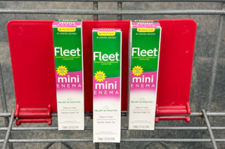 3 fleet mini enemas in a cart