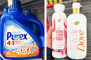 dove and purex collage